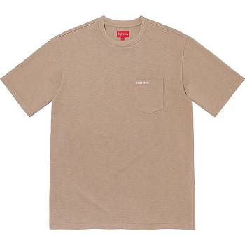 Khaki Supreme S/S Pocket Tee Sweaters | Supreme 312FM